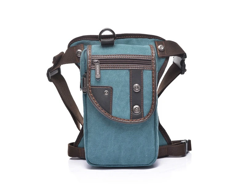 canvas sky blue Новая модная Водонепроницаемая холщовая поясная сумка Повседневная дорожная мужская сумка мотоциклетная сумка поясная сумка 5 цветов - Цвет: canvas sky blue