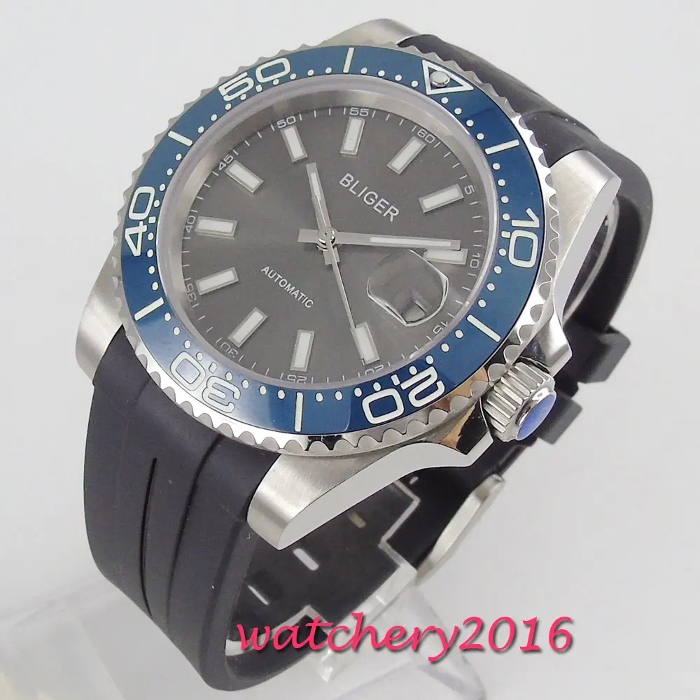 Часы мужские с сапфировым стеклом и циферблатом 40 мм|Мужские механические часы| |