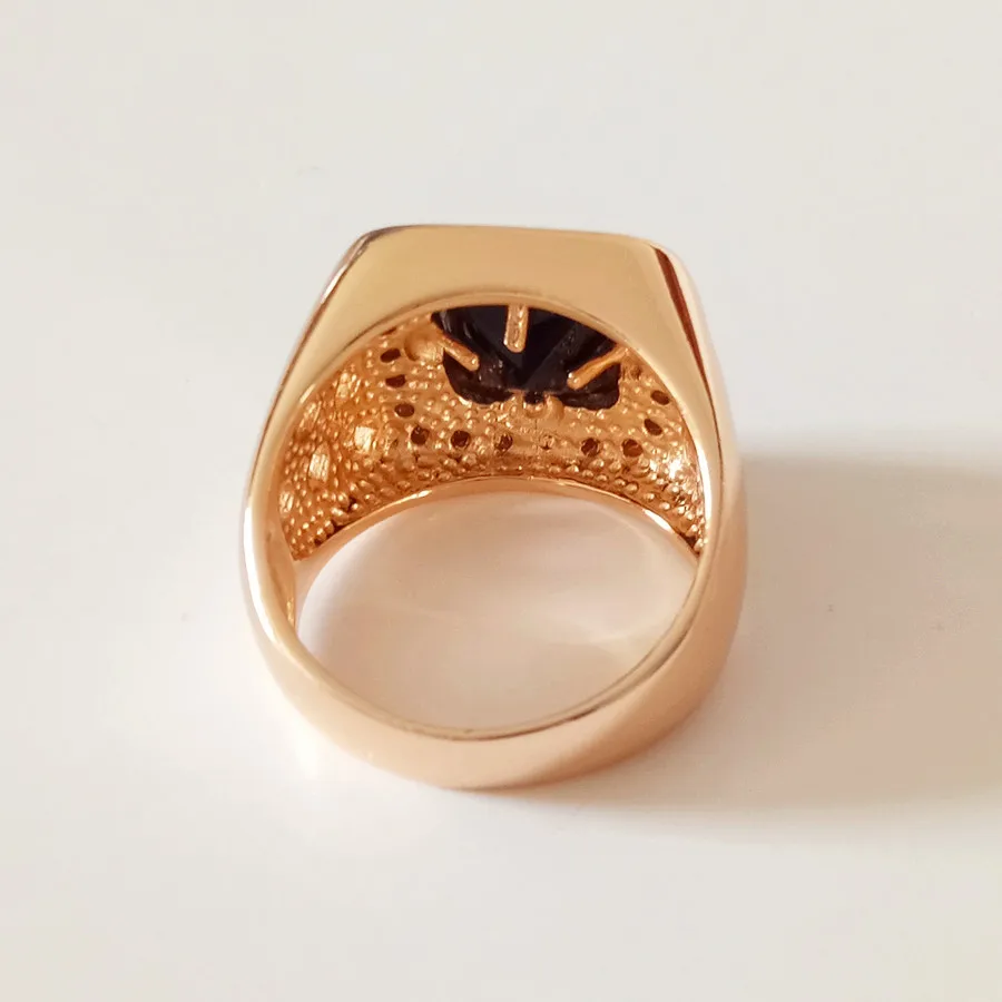 Модные мужские кольца модные ювелирные изделия 585 цвета розового золота круглые