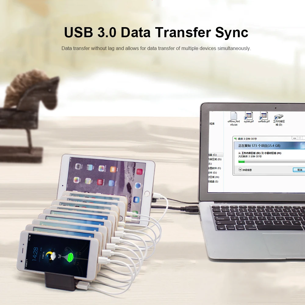 OImaster 10 портов USB3.0 концентратор адаптер зарядная станция зарядное устройство