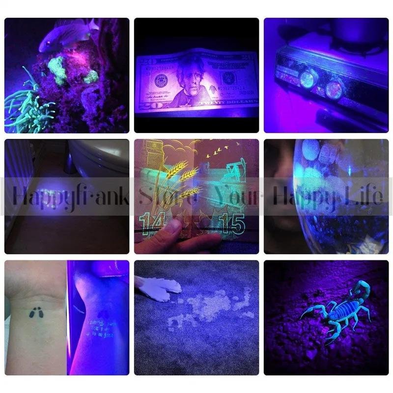 9 LED UV леча свет ремонт УФ излучение света ультрафиолетовая лампа факел фонарик
