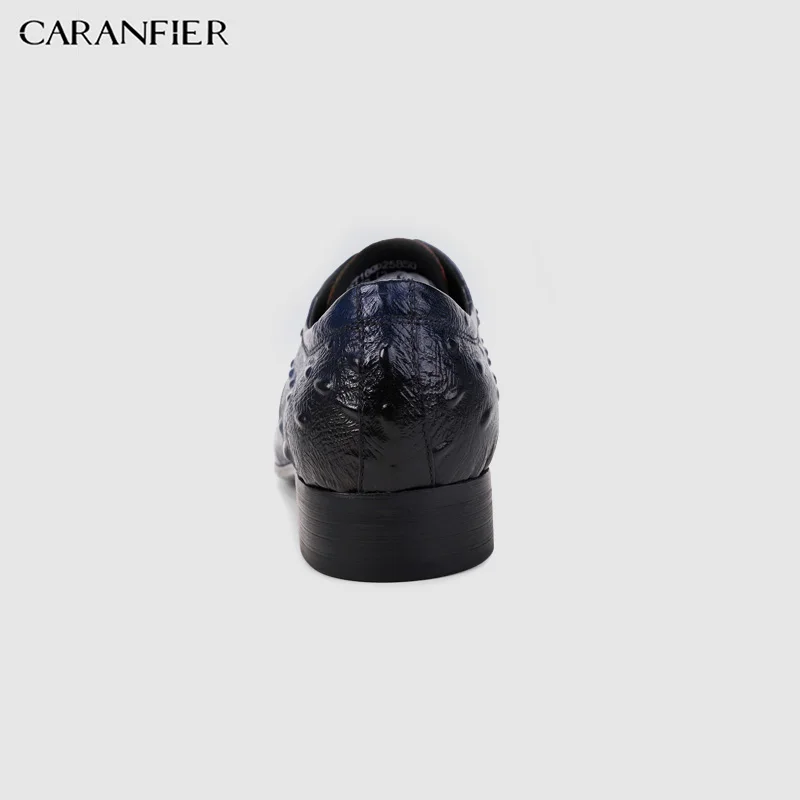 Мужские классические туфли CARANFIER из натуральной кожи деловые с крокодиловым