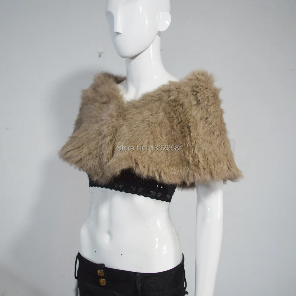 Женские пушистые накидки из натурального меха цвета хаки новинка SJ601 бесплатная