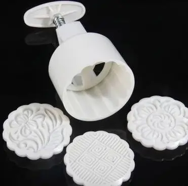 100g 25 г 50 г 63 г 75 г 100 г 125 г Круглый/квадратный желтый/белый/розовый mooncake форма+ мотив - Цвет: 100g