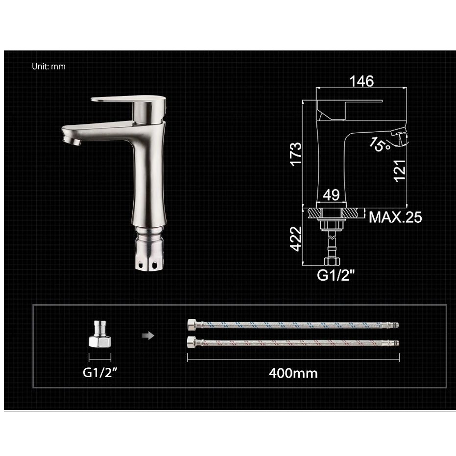 LEDEME смеситель для ванной комнаты современный кран с одной ручкой туалета простая