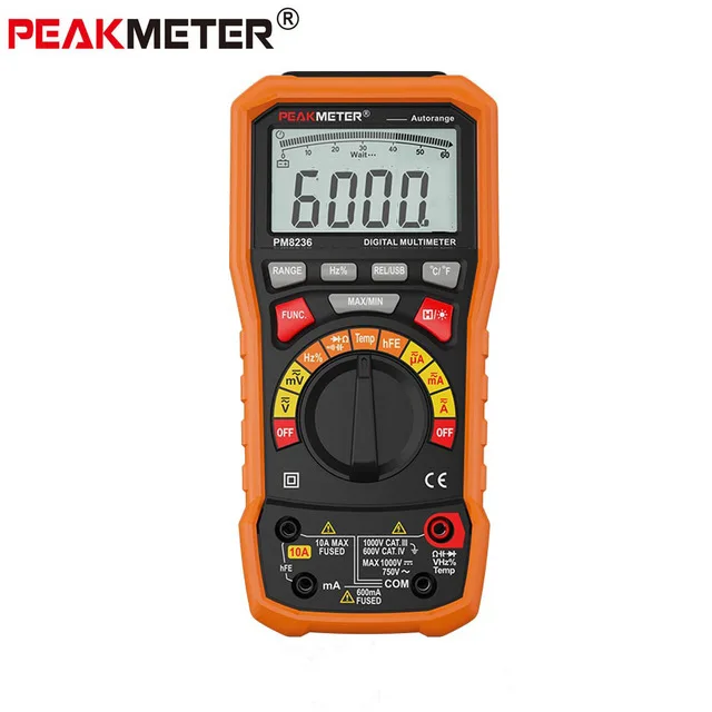Цифровой мультиметр PEAKMETER pm8237 измеритель емкости вольтметр мультиметры как