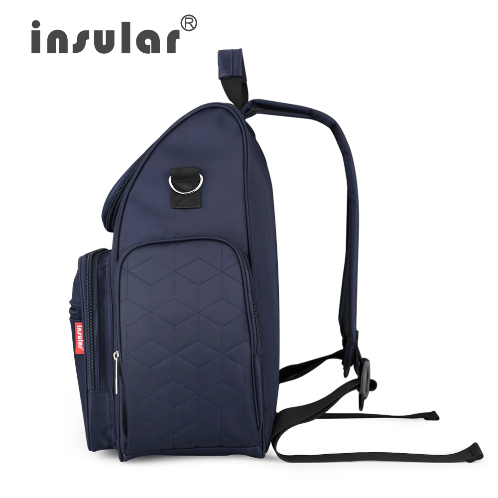 Multi-functional Baby Nappy Bags Mummy Diaper Bag Large Capacity Stroller Pouch Backpack Nursing Navy Blue | Мать и ребенок