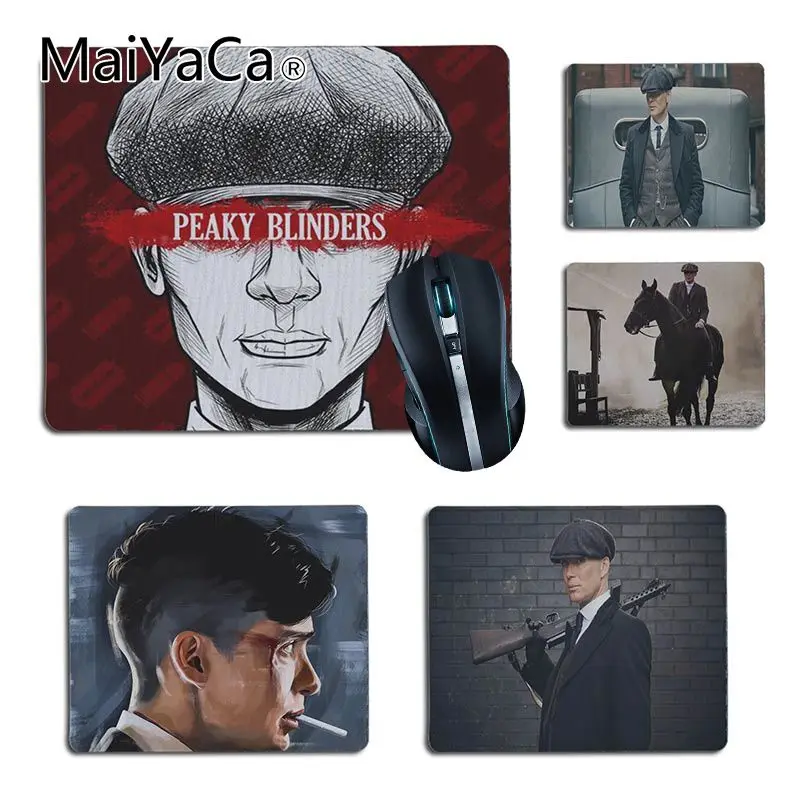 

MaiYaCa Tommy Shelby Peaky Blinders заказной Ноутбук игровой маленький коврик для мыши Размер 25x29 см 18x22 см резиновые коврики для мыши