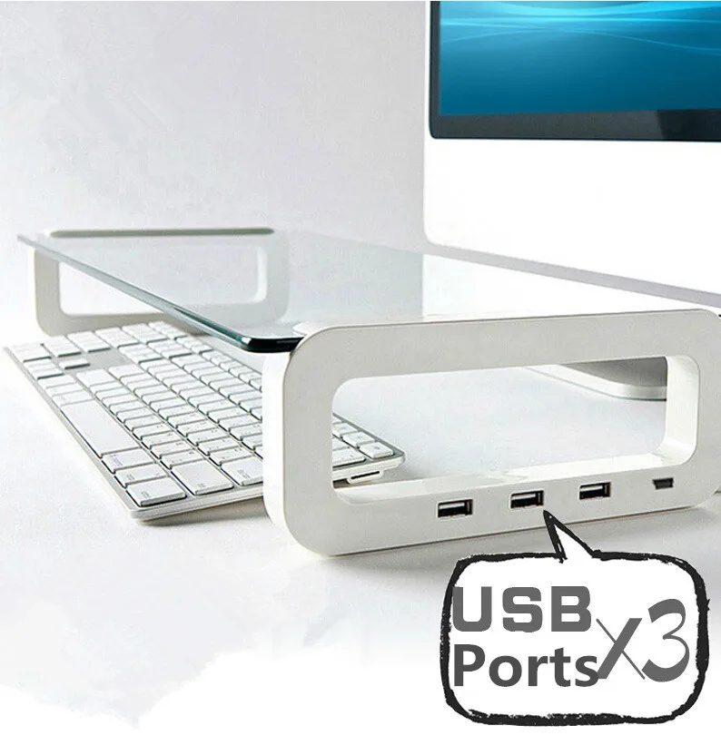 Многофункциональная охлаждающая подставка для ноутбука с 3 usb портами закаленное