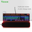 Vococal 47x10 см RGB светящийся светодиодный резиновая клавиатура для запястий подушка для поддержки для LOL геймеров машинисток удобного набора текста облегчение боли