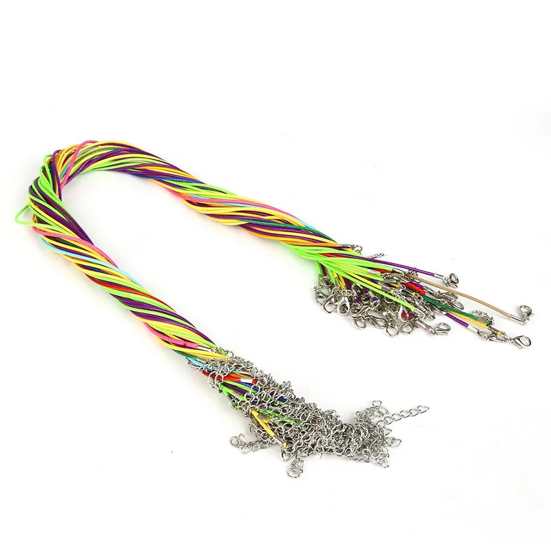 Плетеная цепочка для ювелирных изделий сделай сам шнур 45 + 5 см из кожи 1 мм