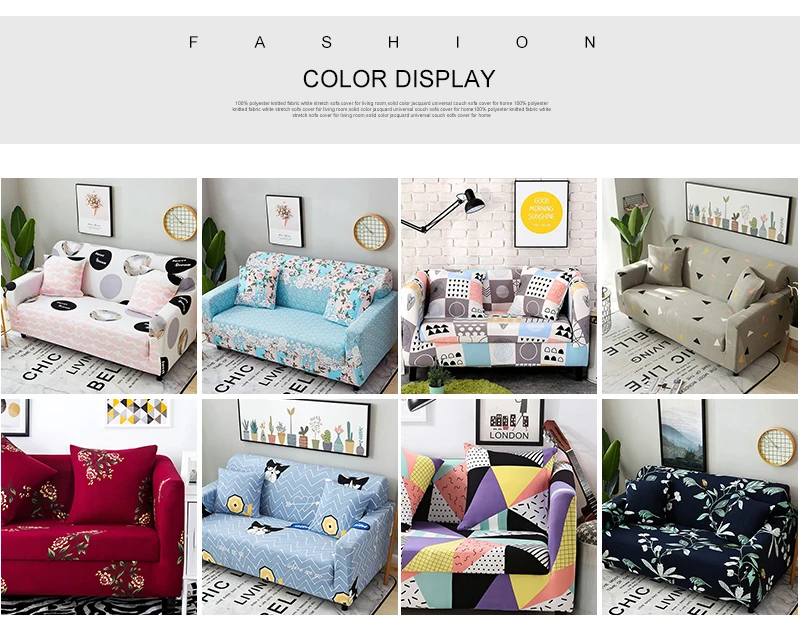 PORSIA Slipcover полиэфирный чехол для дивана диван-Крышка 17 цветов эластичный секционный диван современный Печатный один/два/три/Четырехместный