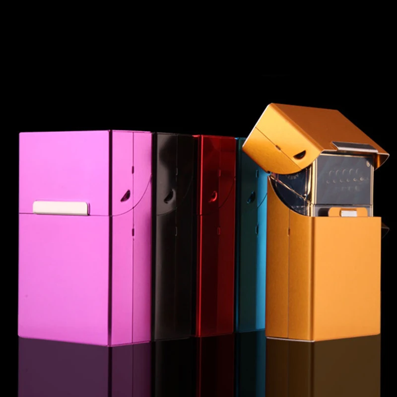 Модный классический креативный металлический чехол для сигарет Подарочная