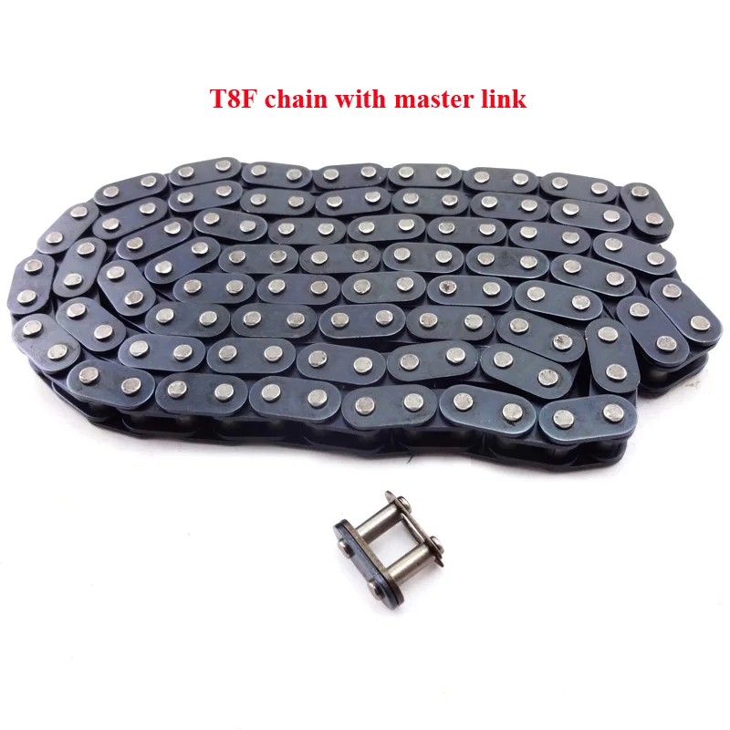 XLSION T8F цепь 116 звеньев с запасным звеньем для 2 тактного 47cc 49cc мини внедорожника ATV