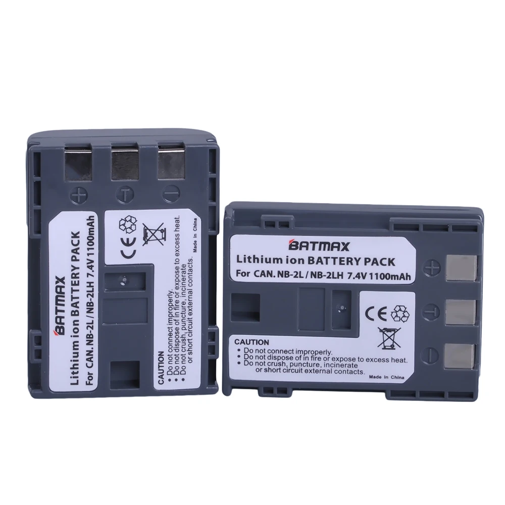 Аккумуляторная литий-ионная батарея NB-2L NB 2 шт. л NB2L NB-2LH 1100 мАч для камер CANON 350D 400D G7