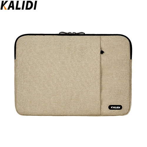 Сумка KALIDI для ноутбука, водонепроницаемый чехол для ноутбука Macbook Air 11 13 Pro 13 15 Dell Asus hp acer Sleeve 13,3 14 15,6 дюймов - Цвет: Khaki