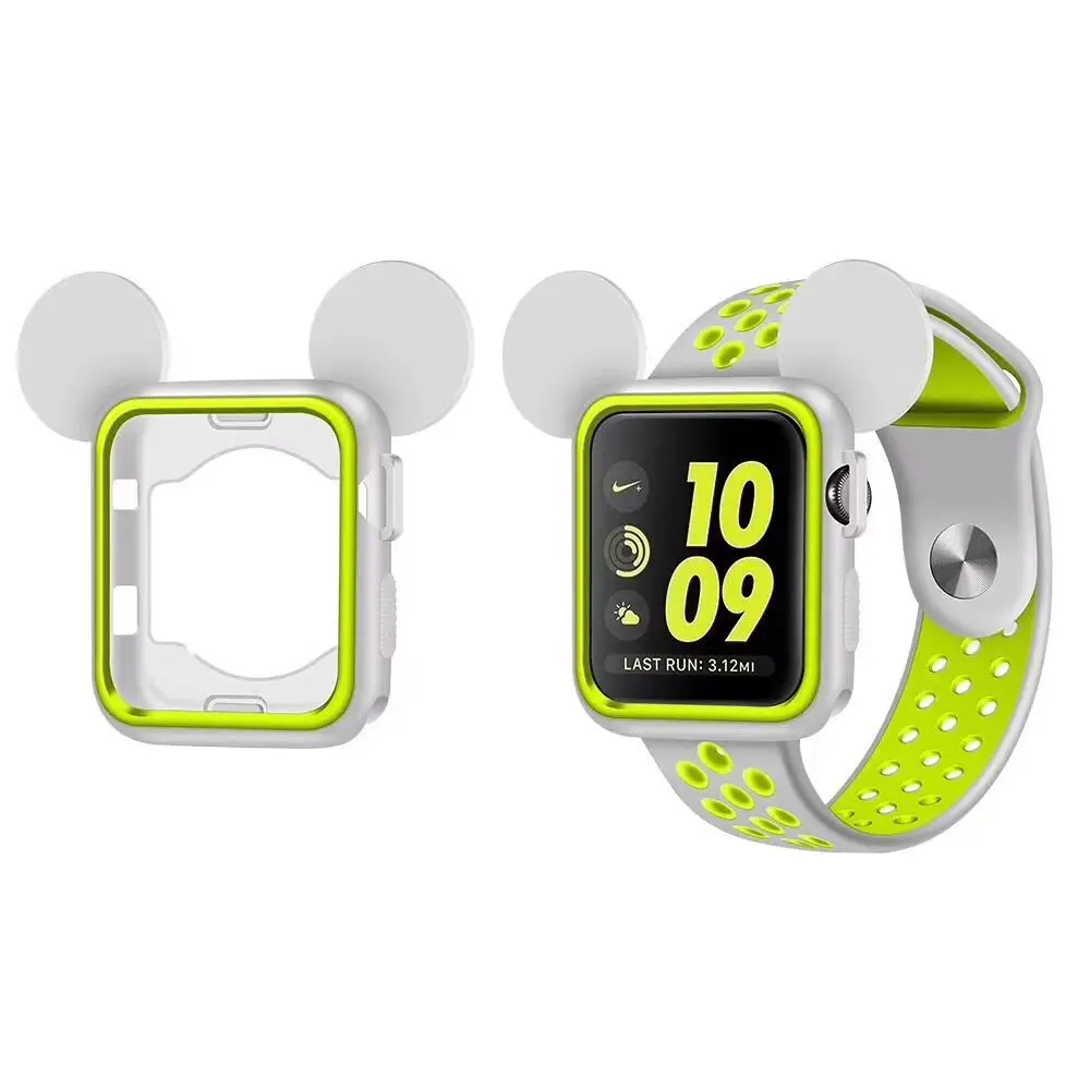 Новейший 42 мм спортивный силиконовый чехол мягкий резиновый для Apple Watch корпус 38