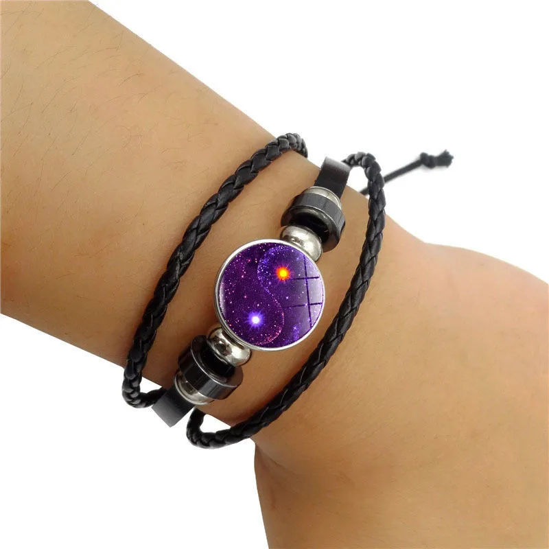 Pulseiras Feminina Bangle Viking Bracelet 2019 New Simple Fashion Men's Beautiful Sky Leather Jewelry Accessories | Украшения и