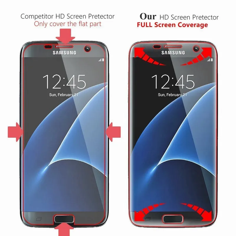 10 шт. изогнутая 3d пленка для Samsung Galaxy S7 Edge S6 S8 Plus S8plus S9|curve screen protector|screen protectorprotector plus