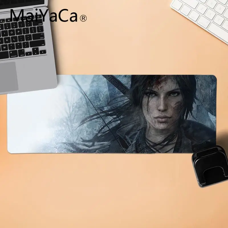 Коврик для мыши MaiYaCa Lara Croft Tomb Raider Reborn Office геймерский коврик прочный мягкий