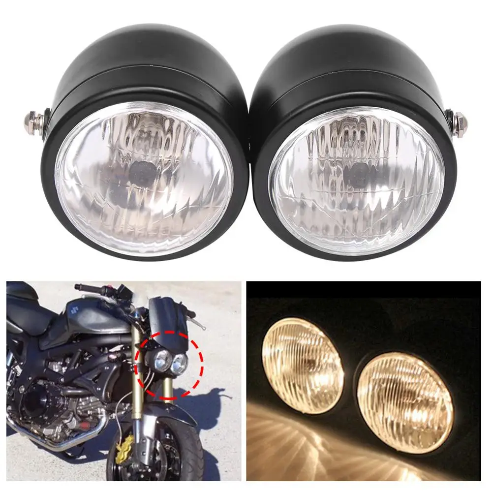 Универсальная мотоциклетная фара Cafe Racer Dominator гриль Twins Dual Streetfighter двойная на