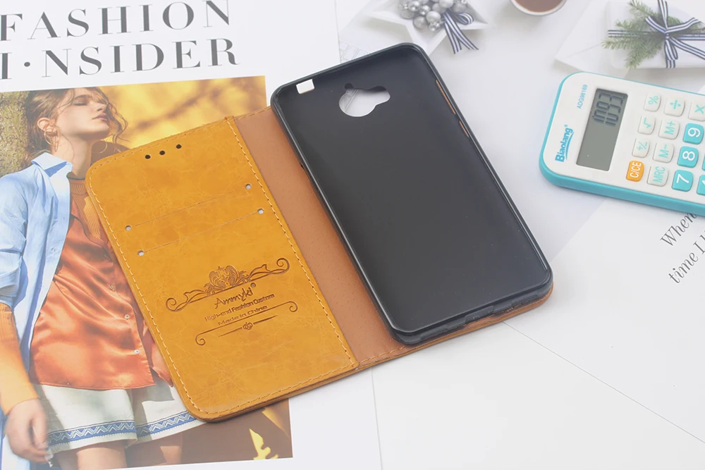 AMMYKI дерево чувство линии styleflower и стильные чехлы на телефон с изображением животных кожаный чехол-книжка на заднюю панель 5,0 «huawei Y6 чехол
