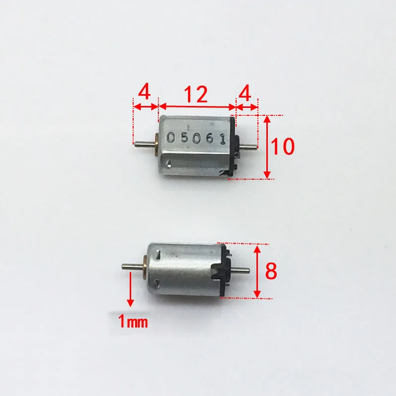 Мини M10 двигатель с двойным валом DC 3V-6V 5V Высокоскоростной микро 8mm * 10mm