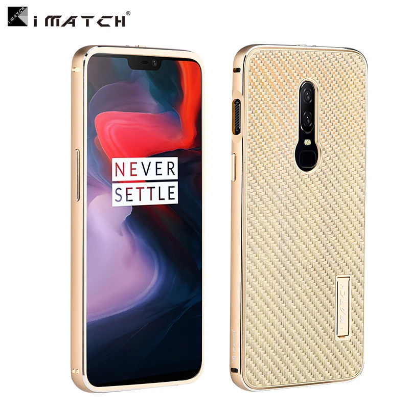 Роскошный чехол для Oneplus 6 из настоящего углеродного волокна, изысканный алюминий, металлический каркас, чехол для сотового телефона Oneplus 6