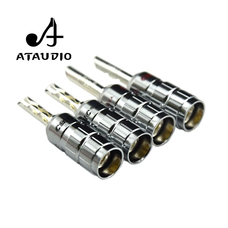 8 шт. разъем типа банан ATAUDIO Hifi CMC с посеребренным покрытием Hi-end для кабеля