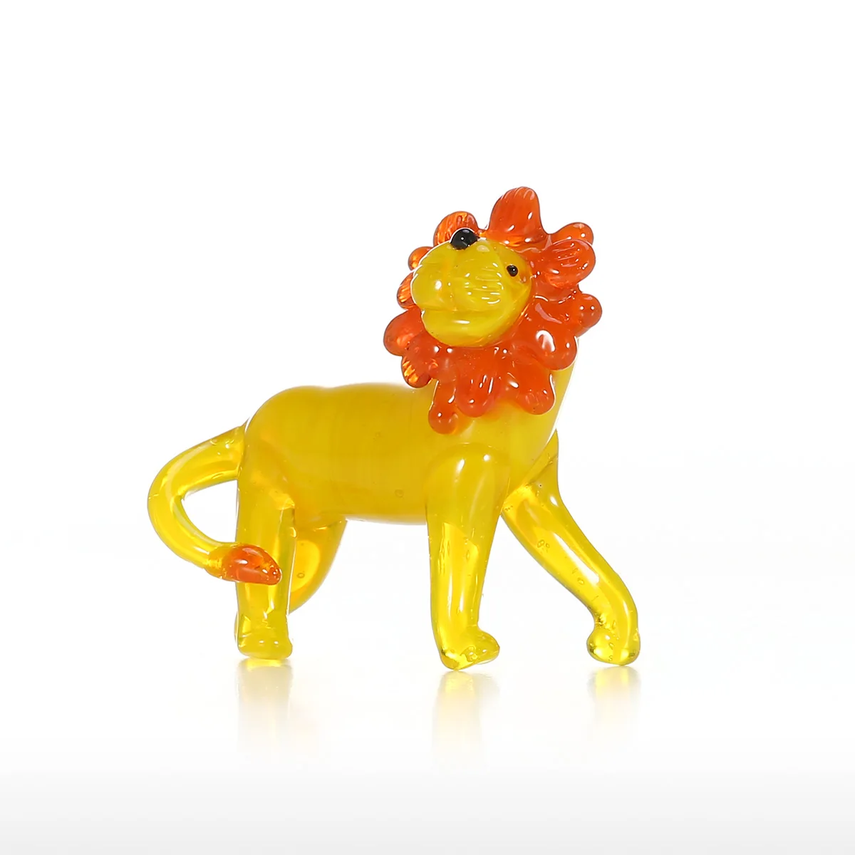 Tooarts стеклянная Статуэтка для украшения льва статуя животного ручная скульптура