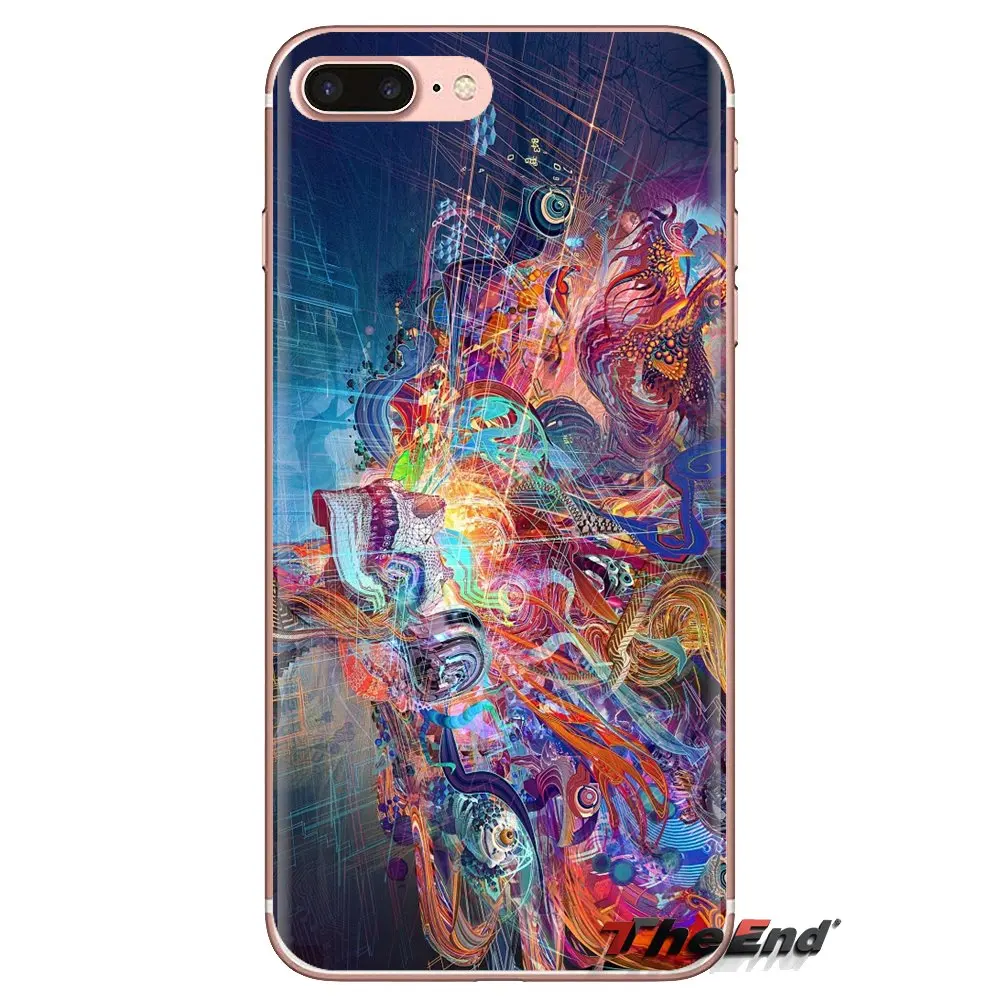 Мягкое покрытие кожи Пастельная абстрактная психоделическая футболка для LG G3 G4