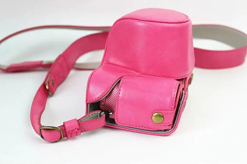 Pink 5 цветов цифровая камера кожаный чехол для sony A5100 камера чехол Прямая зарядка - Цвет: Pink
