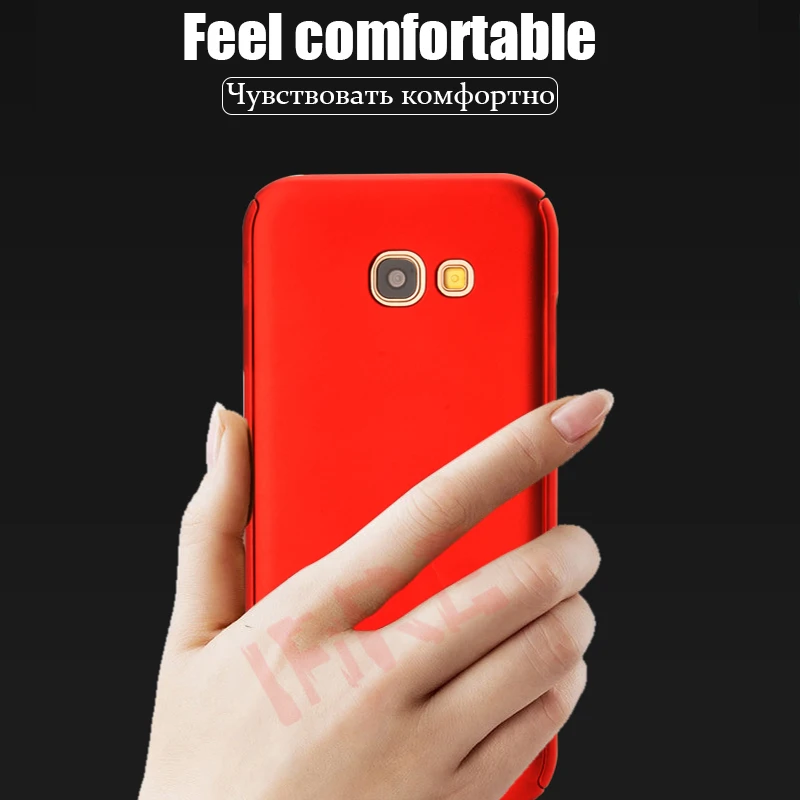 Полный чехол для Samsung Galaxy A7 A5 2016 роскошный 360 Защитные чехлы телефонов J3 J5 J7 2017