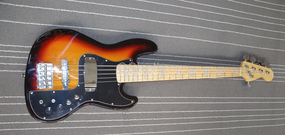 Высококачественный QShelly custom 5 струн Ash body vintage maple neck Marcus Miller джазовый