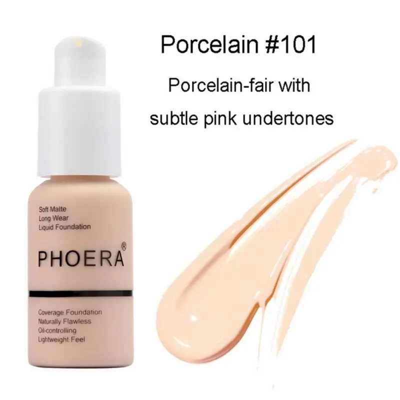 Phoera Perfect beauty 30 мл Жидкая основа для лица Мягкая матовая длинная одежда контроль