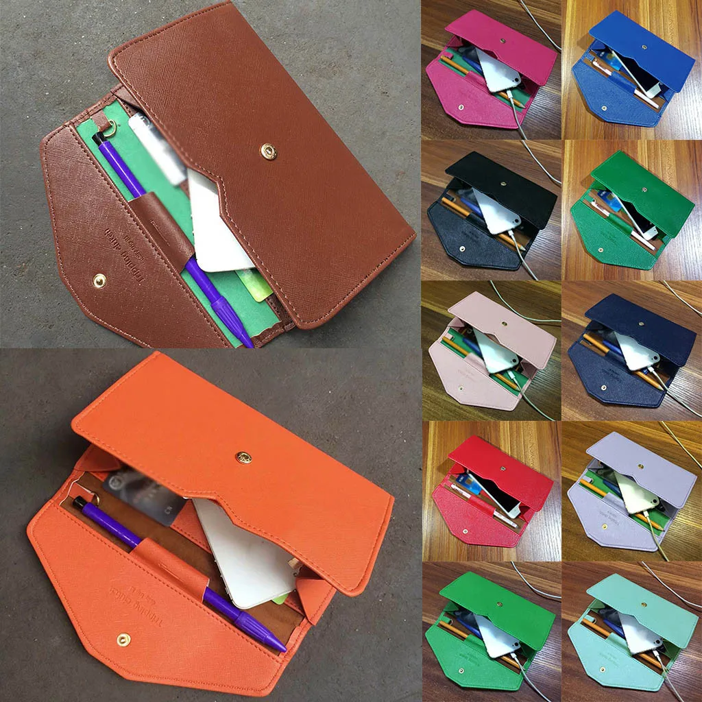 

Women's Bag Long Package Solid Color Simple Fashion portefeuille femme credit card wallet travel organizer billetera mujer