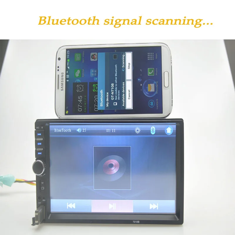 Автомагнитола стерео MP5 MP4 плеер Bluetooth Handfree AUXIN/FM/USB аудио Авто Видео рулевое колесо управление Сенсорный Экран Зеркало Ссылка