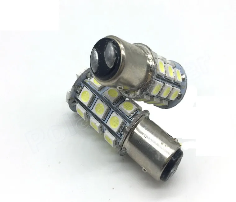 

best selling 2 pieces 3W Brake Parking Light 1157 BA15S 12V White Auto Car Bulb Rear Turn Signal Lamp H7 27SMD