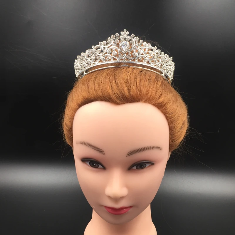 

Hadiyana Elegant Wedding Women Headband Head Crown With Shinning Zincons Fashion Princess Jewelry Crowns for Party Design BC3320