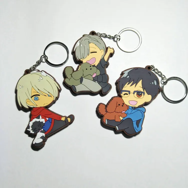 1 шт. 6 см аниме брелок для ключей YURI on ICE ПВХ Рисунок милые игрушки подарок на день