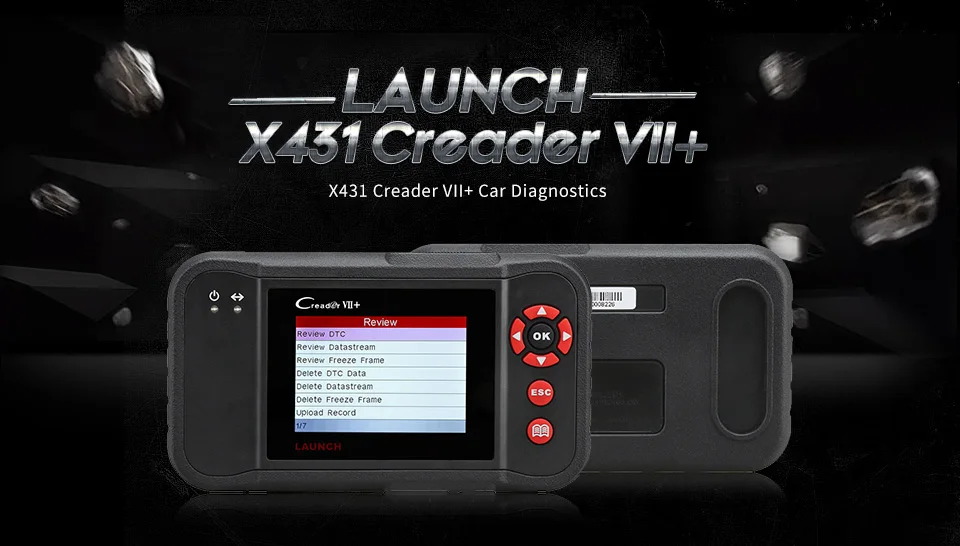 LAUNCH X431 Creader VII+ OBD2 автомобильный сканер для чтения кодов, автоматический диагностический инструмент для передачи двигателя, ABS Airbag Creader VII Plus