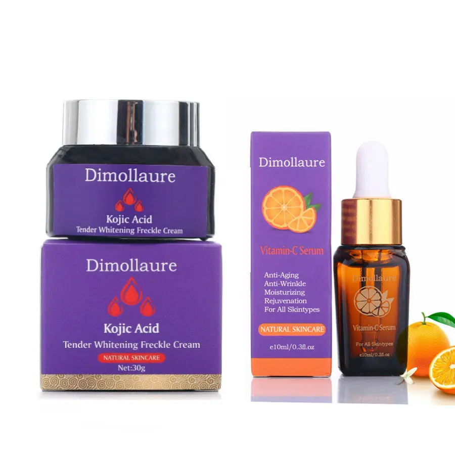 Dimollaure kojic Acid отбеливающий крем ретинол Витамин С Сыворотка удаление веснушек мелазмы пигмент меланин