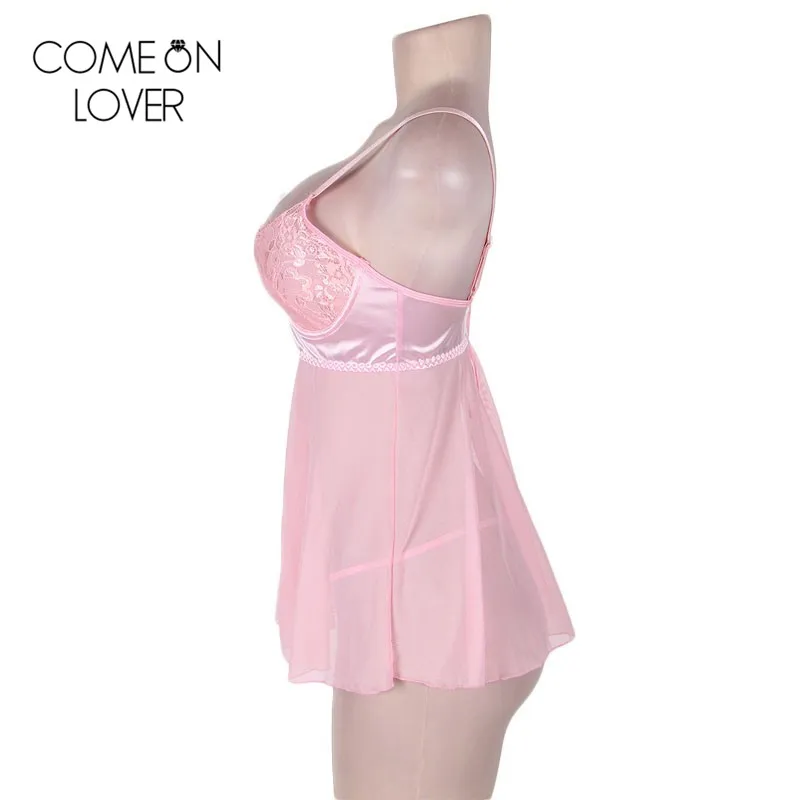 Comeonlover кружевное лоскутное нижнее белье на косточках intimo donna сексуальное розовое
