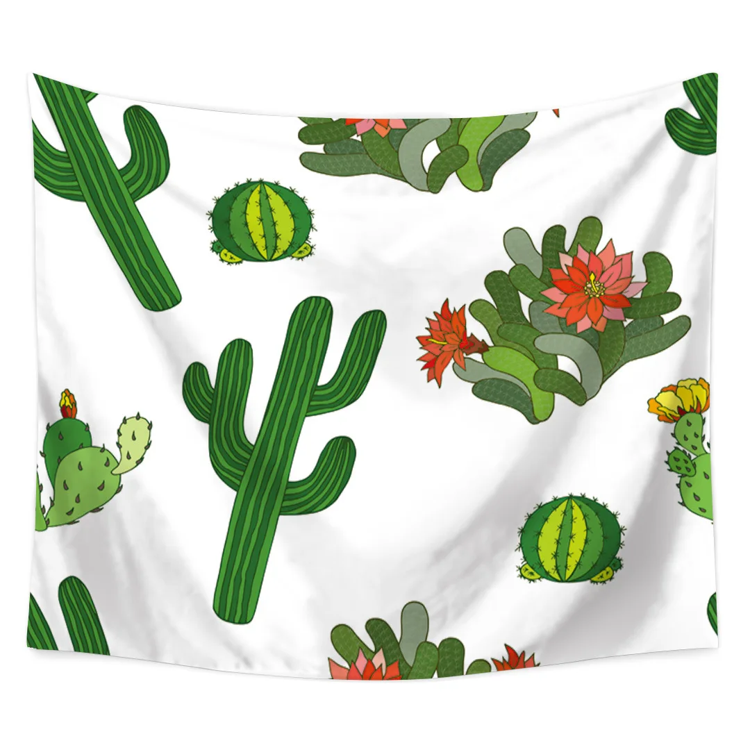 Кактус гобелен сочные висящая на стене гобелены ткань зеленый пляжный Одеяло