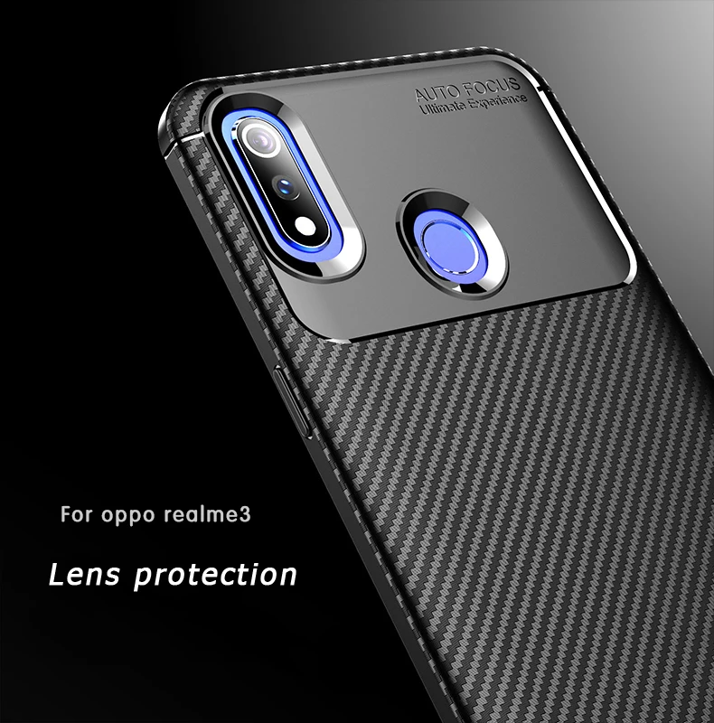 For Realme 6.22'ɿor OPPO 3 Reno R17 F11 Pro Carbon Fiber Cover Soft Silicone Case for Oppo realme3 reno Backet Shell |