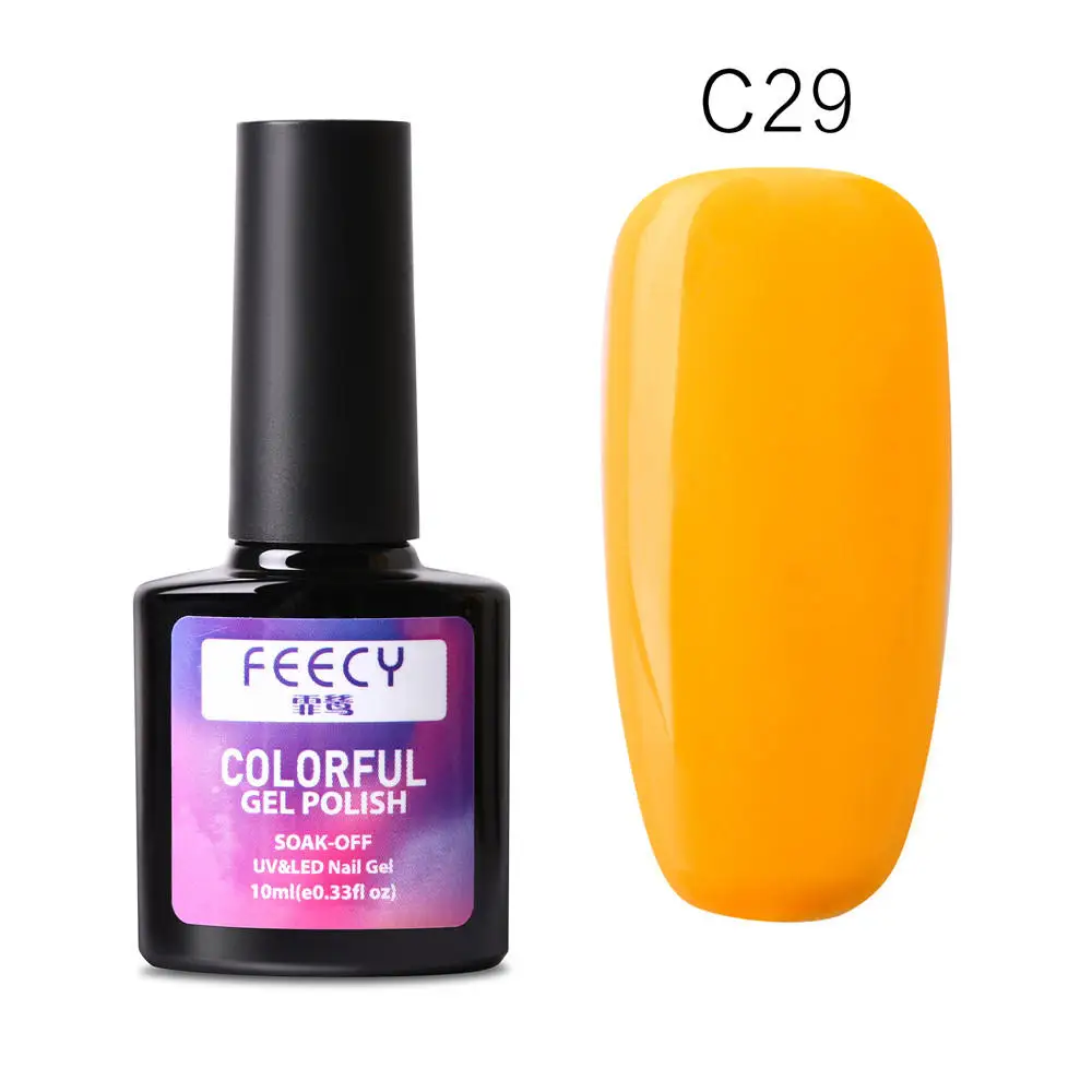 Feecy C29 Gel Nail Polish Soak Off UV LED Gel Varnish Wipe Top Coat Color Nail Gel Polish DIY Nail Art Lacquer Manicure Nail Art Tool - Цвет: Feecy C29