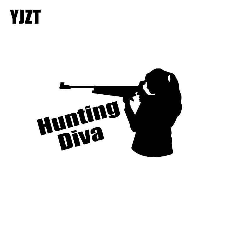 YJZT 12 4*7 5 см Охота Diva девушка виниловые наклейки приятный дизайн автомобиля
