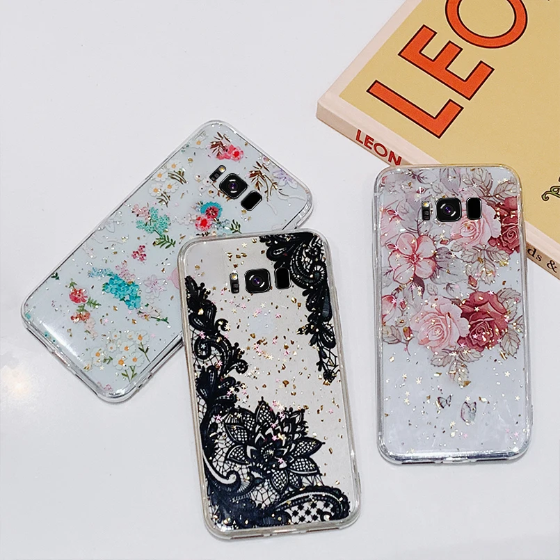 Роскошный цветочный чехол для телефона samsung Galaxy S10 S9 S8 Plus A7 2018 Note 9 8 |