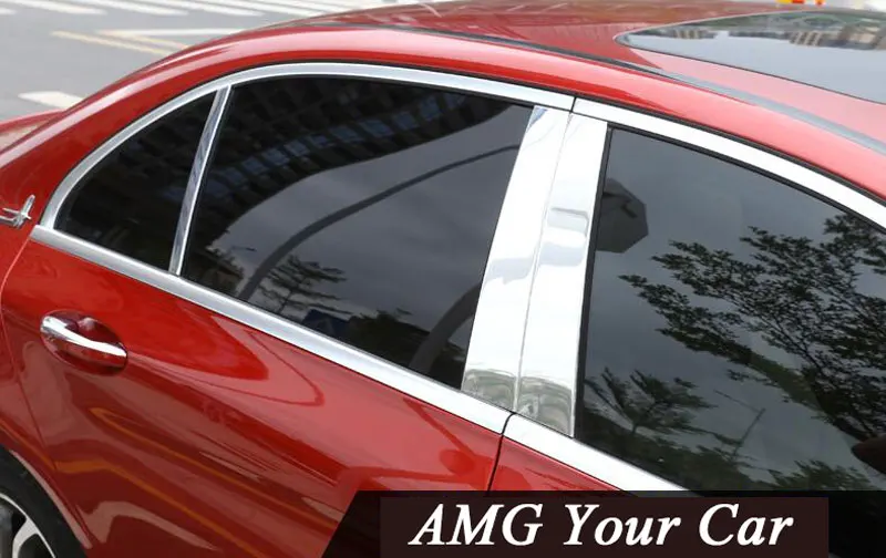 Для Mercedes Benz C Class W205 C180 C200l C300l 2015 17 автомобильный Стайлинг полированный алюминий B