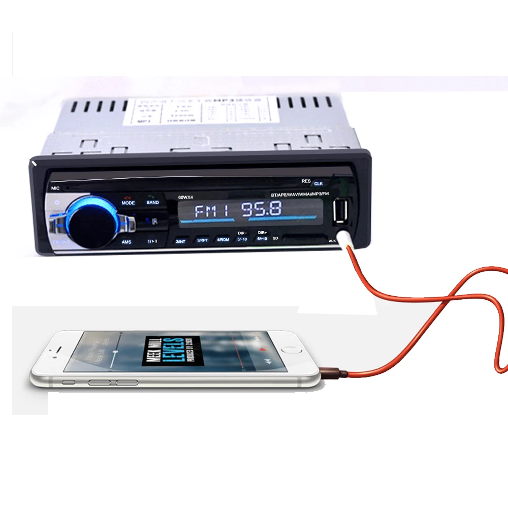 Горячая беспроводная Bluetooth MP3 музыкальный плеер AUX аудио вход USB память для автомобиля Высокое качество играть